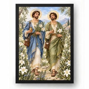Quadro Cosme Damião Jardim de Lírios