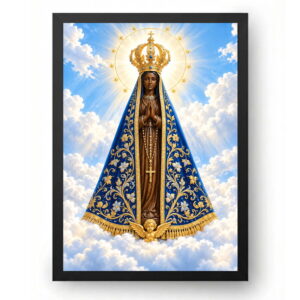 Quadro Nossa Senhora Aparecida Azul Celeste