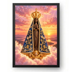 Quadro Nossa Senhora Aparecida Ceu Rosa