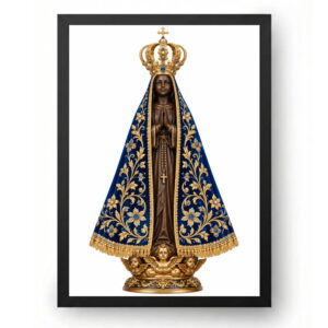 Quadro Nossa Senhora Aparecida Fundo Branco
