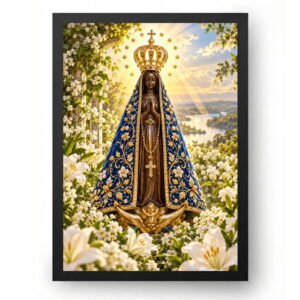 Quadro Nossa Senhora Aparecida Jardim Celestial