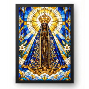 Quadro Nossa Senhora Aparecida Vitral Sagrado