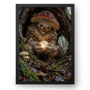 Quadro Palhaço Assustador Cogumelo da Floresta