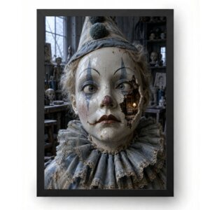 Quadro Palhaço Halloween Porcelana