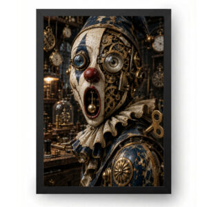 Quadro Palhaço Macabro Relógio de Corda