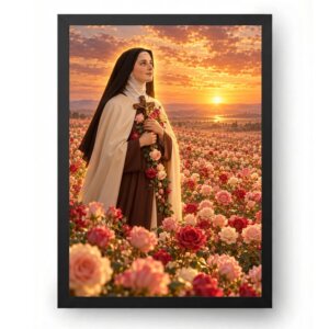 Quadro Santa Teresinha Campo de Rosas
