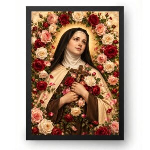 Quadro Santa Teresinha Coroa de Rosas