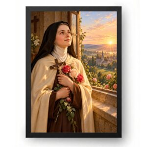 Quadro Santa Teresinha Luz do Amanhecer