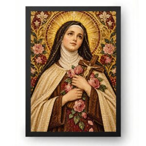 Quadro Santa Teresinha Mosaico Sacro
