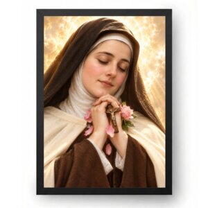 Quadro Santa Teresinha Oração Silenciosa