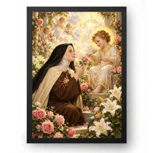 Quadro Santa Teresinha com Jesus Menino