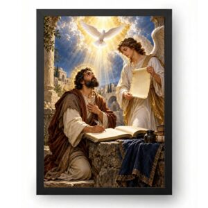 Quadro São Mateus Evangelista sob a Luz do Espírito Santo