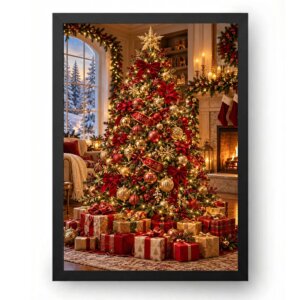 Quadro Natal Arvore Decorada