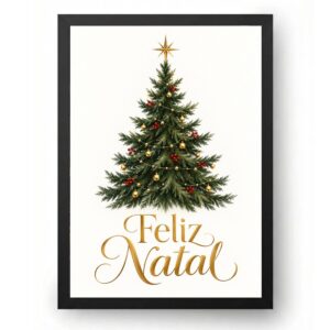 Quadro Natal Minimalista Feliz Natal