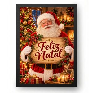 Quadro Natal Papai Noel Feliz Natal