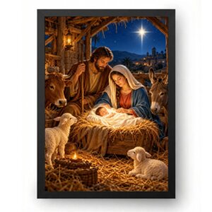 Quadro Natal Presepio Sagrado