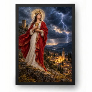 Quadro Santa Bárbara Protetora Contra Tempestades