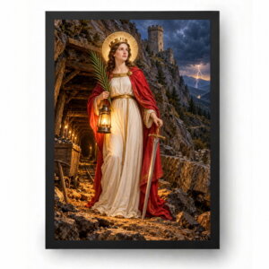 Quadro Santa Bárbara Protetora dos Mineiros