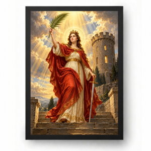Quadro Santa Bárbara Triunfo da Fé