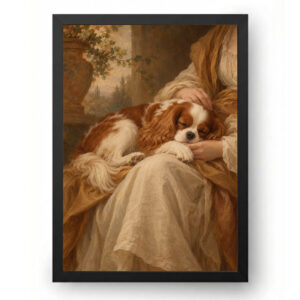 Quadro Cachorro Cavalier King Charles Colo de Amor