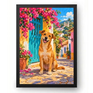 Quadro Cachorro Vira-Lata Caramelo Amor Brasileiro