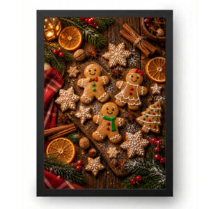 Quadro de Natal Biscoitos de Natal na Cozinha