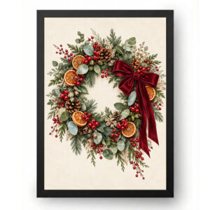 Quadro de Natal Guirlanda de Natal Botânica