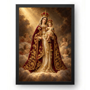 Quadro de Nossa Senhora de Nazaré Barroco Rubi e Ouro