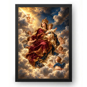 Quadro de Nossa Senhora de Nazaré Glória Celestial Barroca