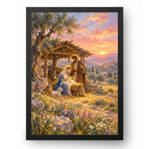 Quadro Presépio Impressionista ao Amanhecer