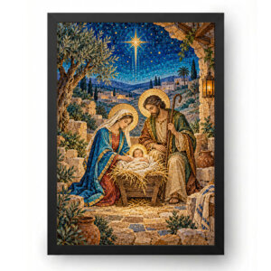 Quadro Presépio Mosaico Sacro Mediterrâneo