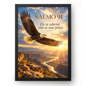Quadro Salmo 91 Águia sobre as Montanhas