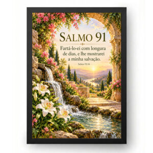 Quadro Salmo 91 Jardim da Esperança