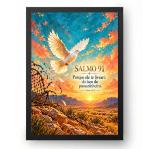Quadro Salmo 91 Livramento ao Amanhecer