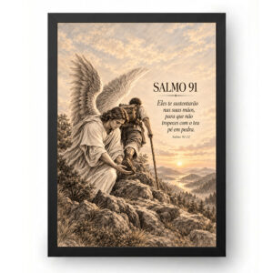 Quadro Salmo 91 Mãos que Amparam