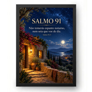 Quadro Salmo 91 Paz na Noite Estrelada