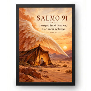 Quadro Salmo 91 Tenda no Deserto