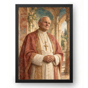 Quadro São João Paulo II Afresco Italiano