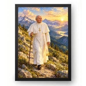 Quadro São João Paulo II Caminho nas Montanhas