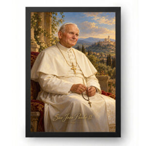 Quadro São João Paulo II Retrato Renascimento
